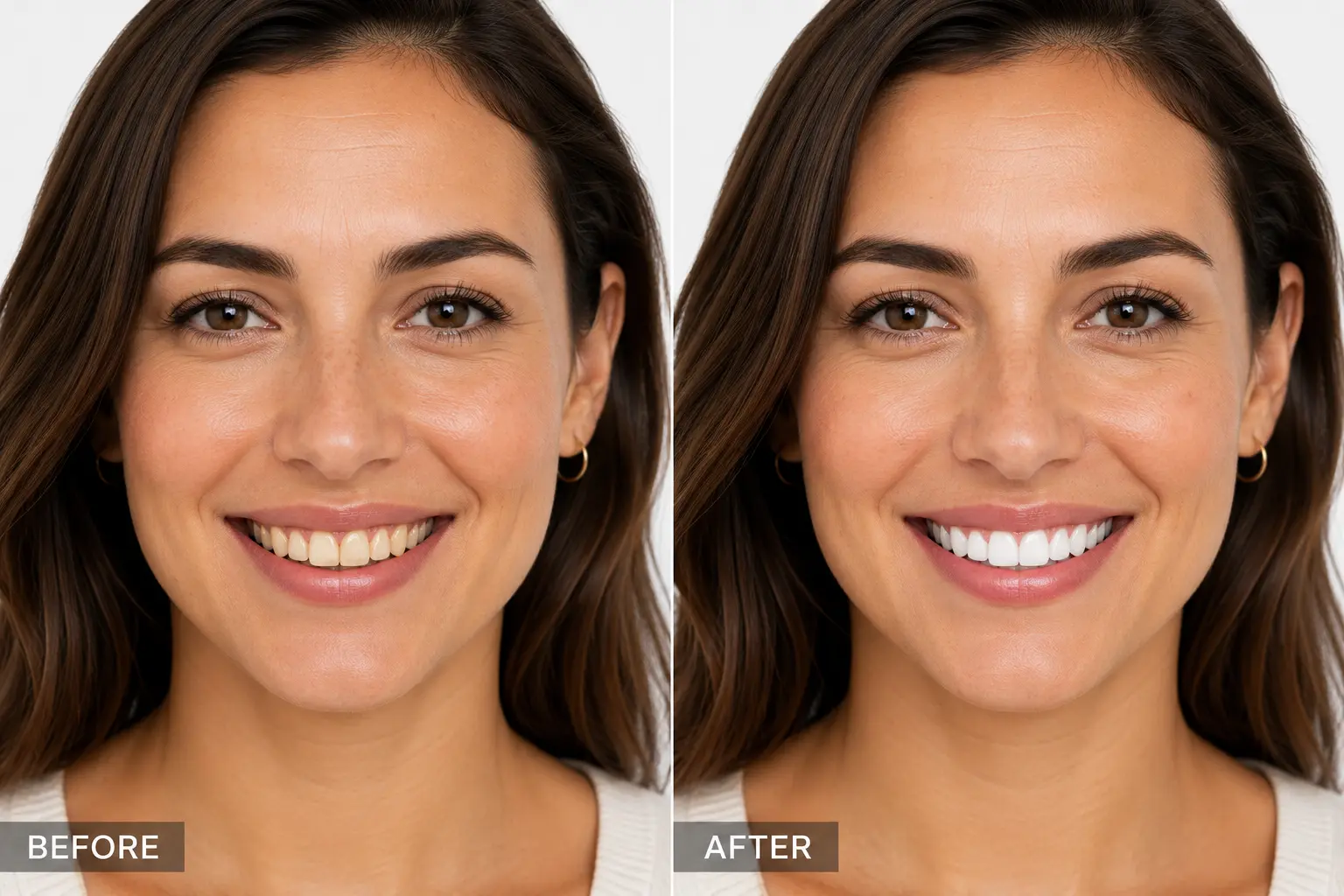 Teeth whitening results